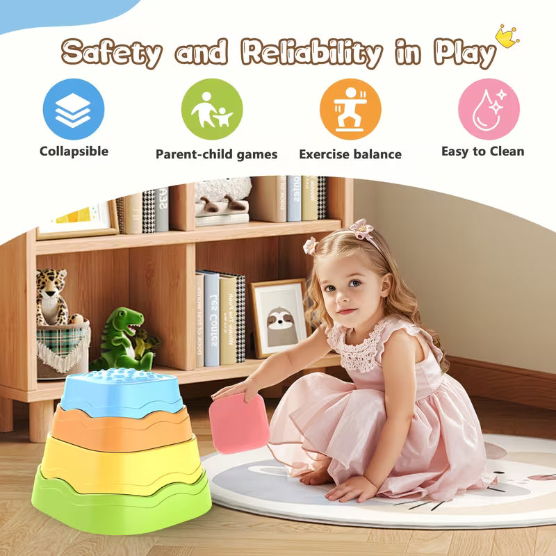 5-Piece Set of Non-slip Balance Stones for Children
