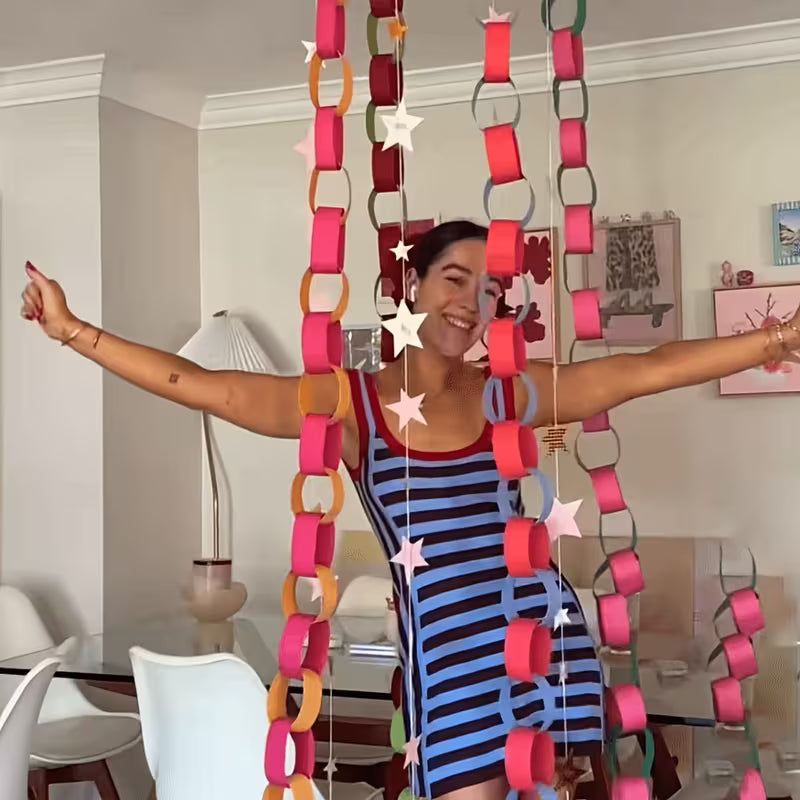 Strip Material Paper Set - DIY Rainbow Hanging