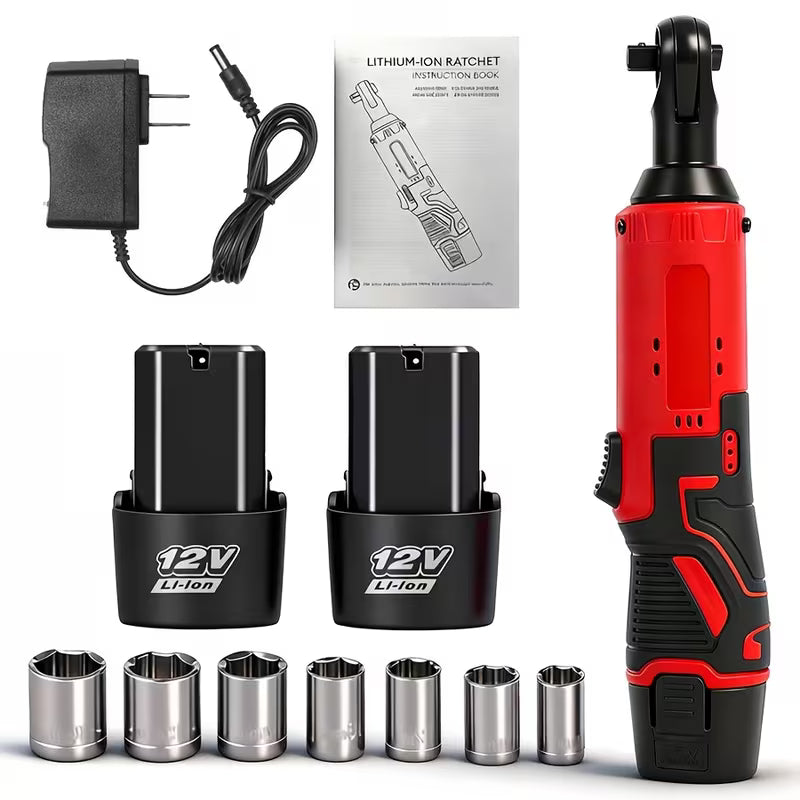 12V Electric Ratchet Wrench, 3/8-inch Wireless Ratchet Wrench
