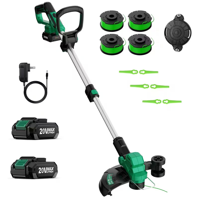 KIMO 12-Inch Cordless Electric Weed Wacker, 2-in-1 String