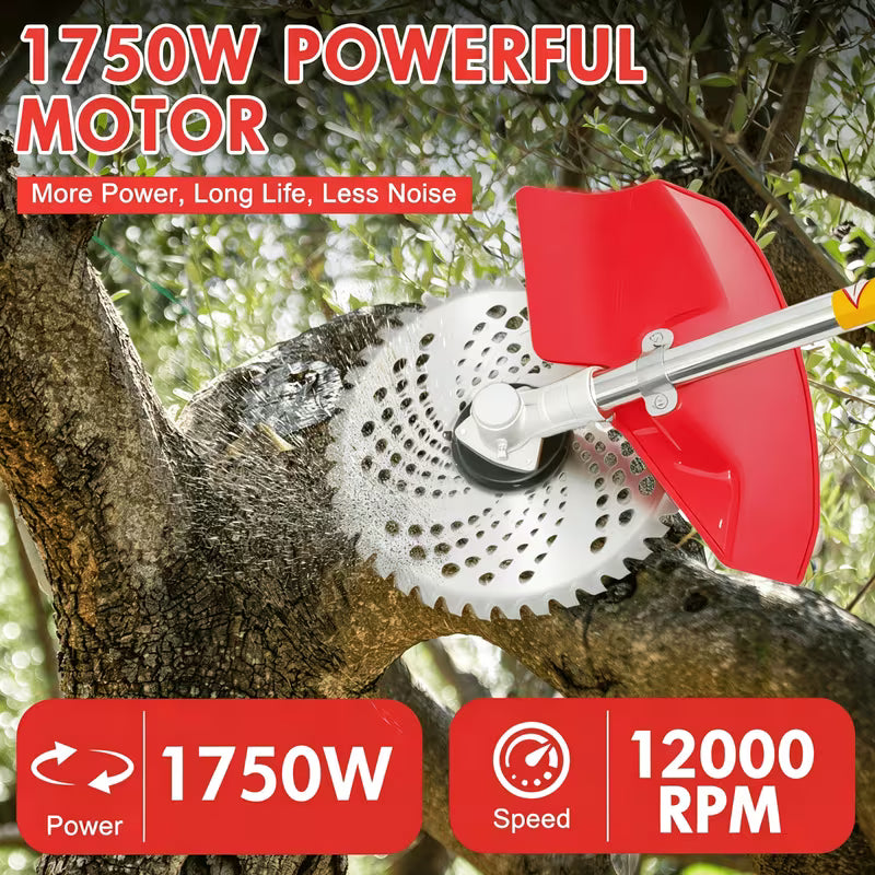 Gas Weed Wacker 52cc 4-in-1, 2-Stroke Gasoline Trimmer with Interchangeable Heads (Three-Tooth