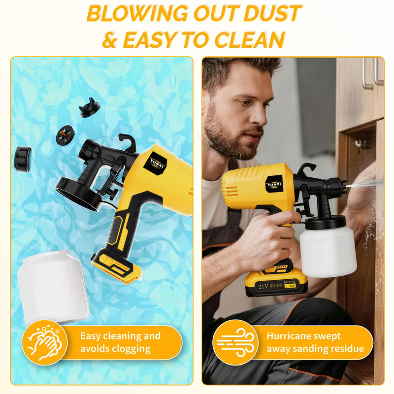 High-pressure Electric Paint Sprayer, Cordless Paint Sprayer, Equipped with an 27.05oz Container