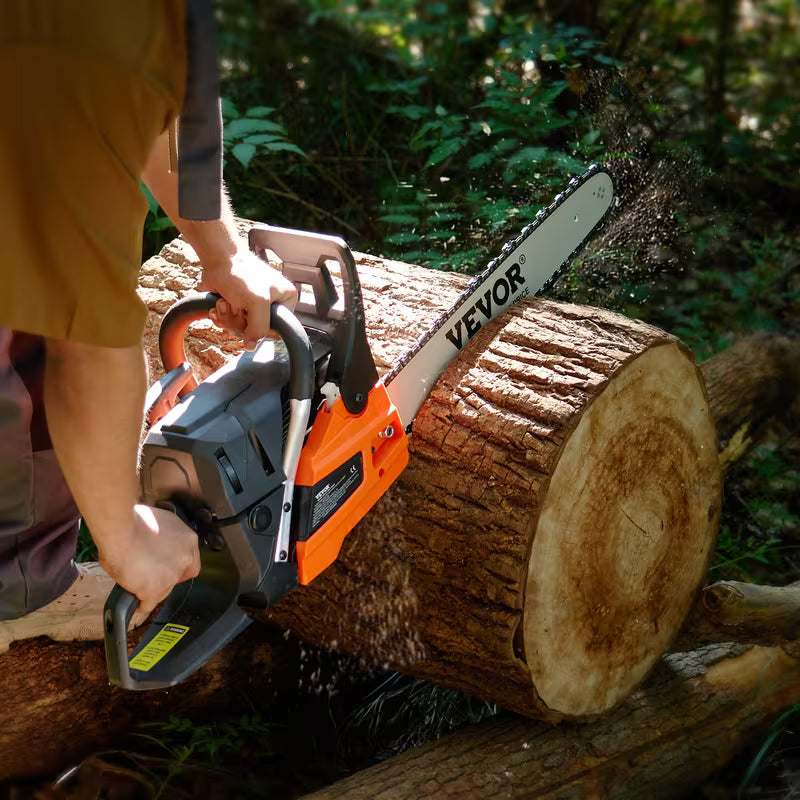 VEVOR 25CC/52CC/58CC 18" Gasoline Chainsaw Gas Powered Wood, Wood