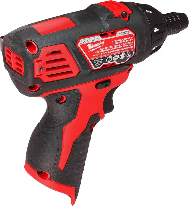 Milwaukee 2401-20 M12 12-Volt Lithium-Ion Cordless 1/4 in. Hex Screwdriver