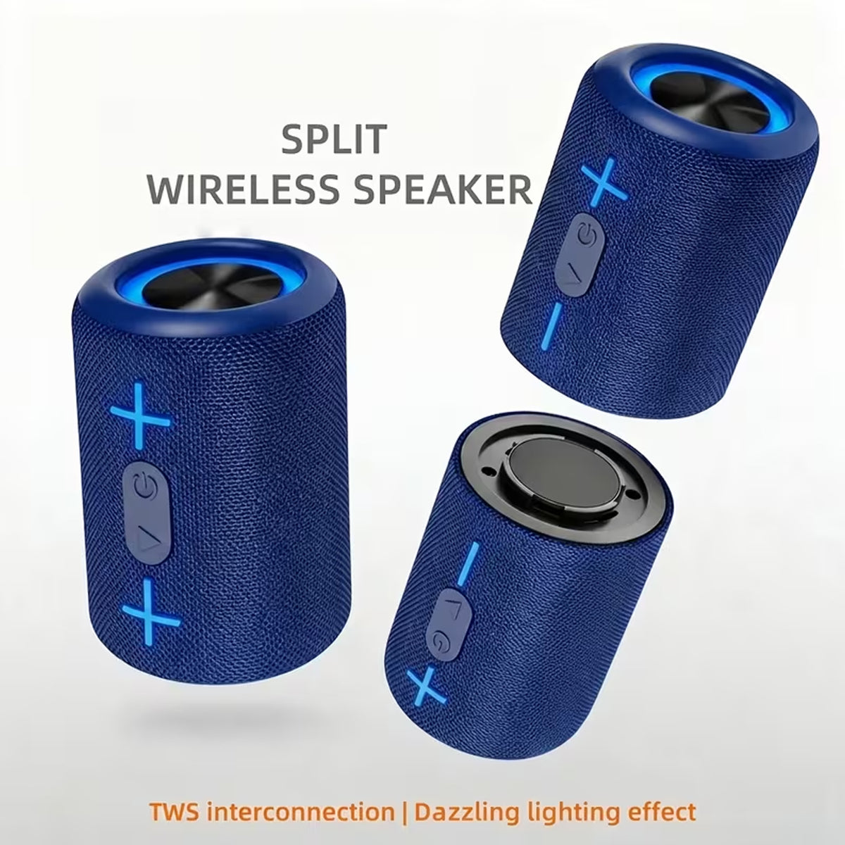 2-In-1 Magnetic Split TWS Wireless Speaker with True Wireless Stereo