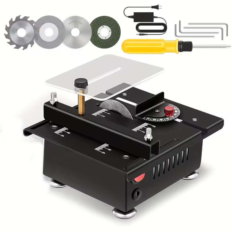 Desktop Saw, Multifunctional Portable Mini Table Saw, Adjustable Set, Wood