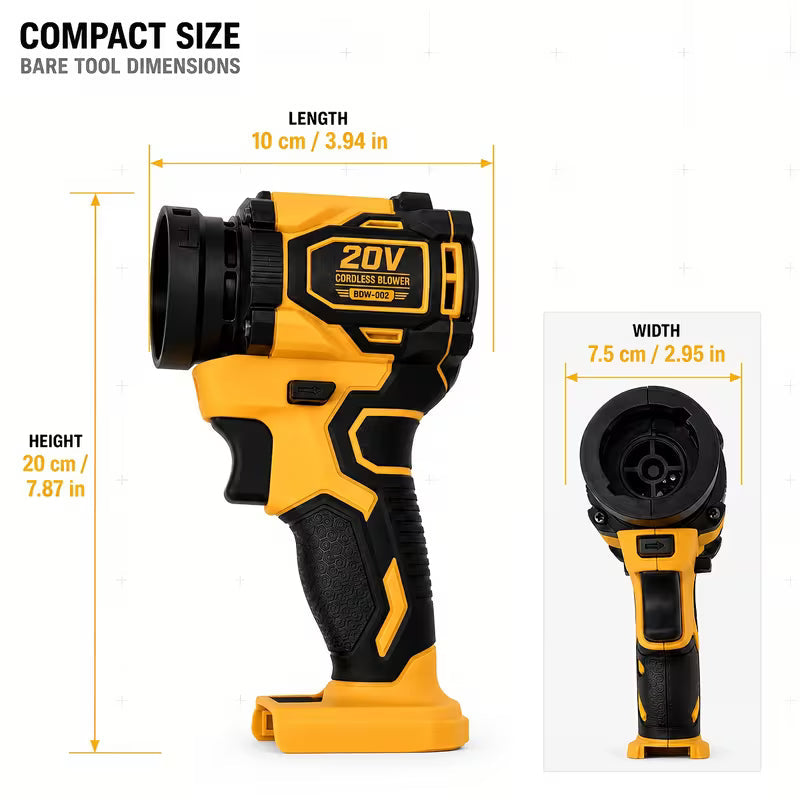 (No Battery) Cordless Mini Compressed Air Duster, Blower & Vacuum Cleaner