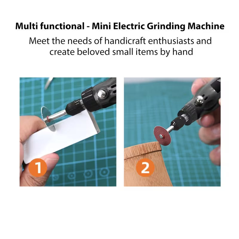 25pcs/39pcs Black/Blue Small Household USB Rechargeable Electric Engraving Tool Set • Jade Carving