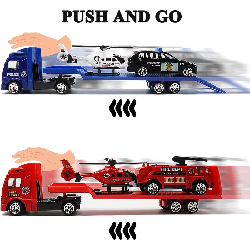 Children's Inertia Pull-back Toy Car and Airplane Set Alloy
