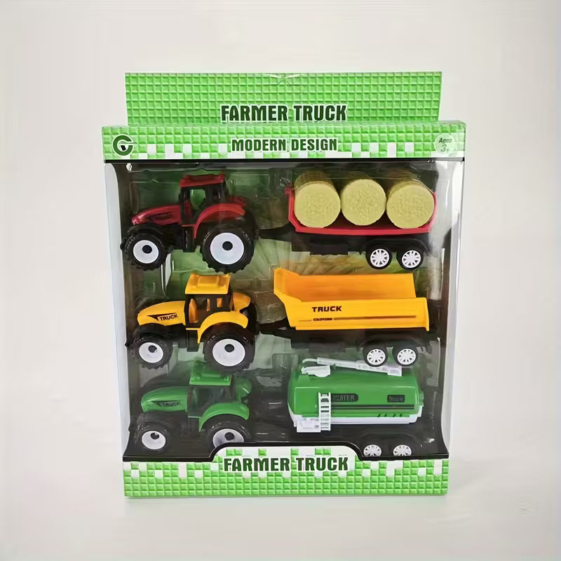 3-In-1 Tractor Combination Set Simulation Toy Car Model Boys Toy Gift