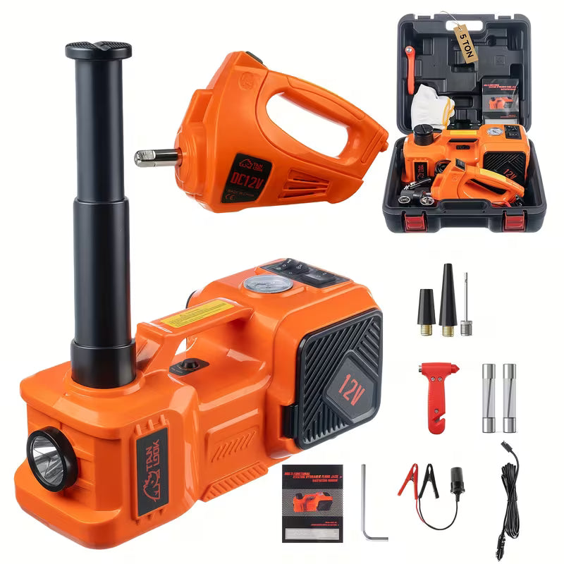 Portable Car Lift with Built-in Air Pump - 5 Ton Electric Car Jack