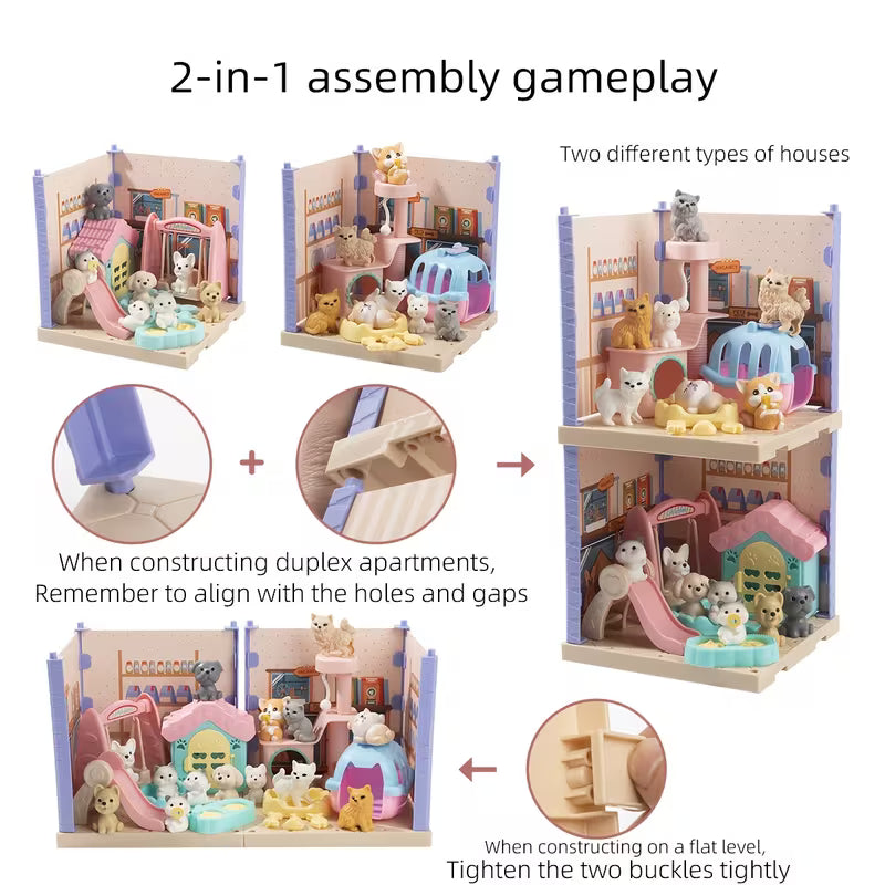 Realistic Mini Pet Toy Set