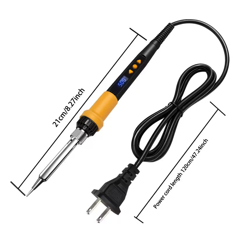 80W LED Digital Soldering Gun Kit with Ceramic Heater, Adjustable Temp 180-500°C