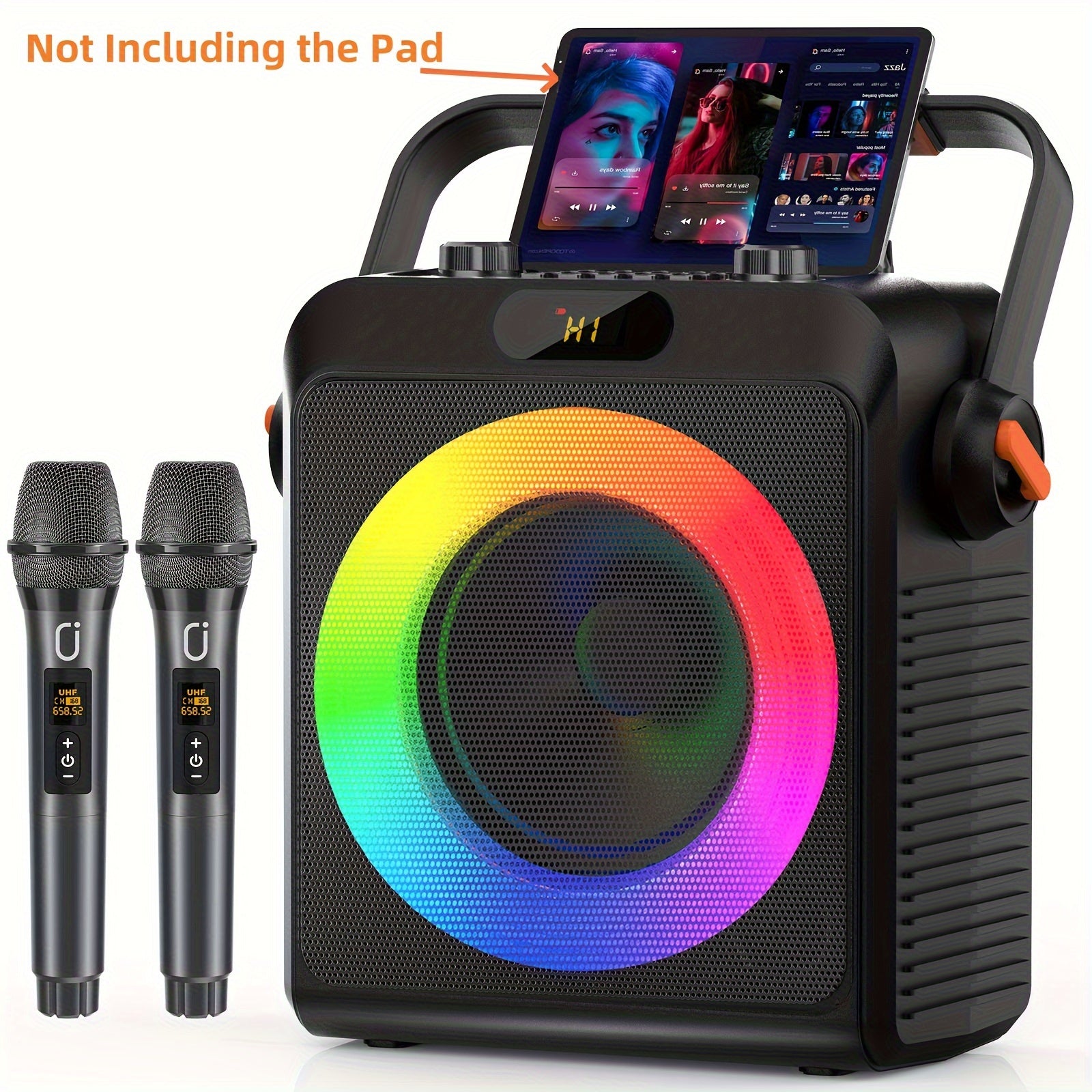 T19-T Karaoke Speaker with 2 Microphones, Karaoke Machine