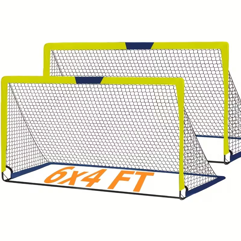 2 Sets 6' X 4' Size Portable Soccer Goals for Backyard