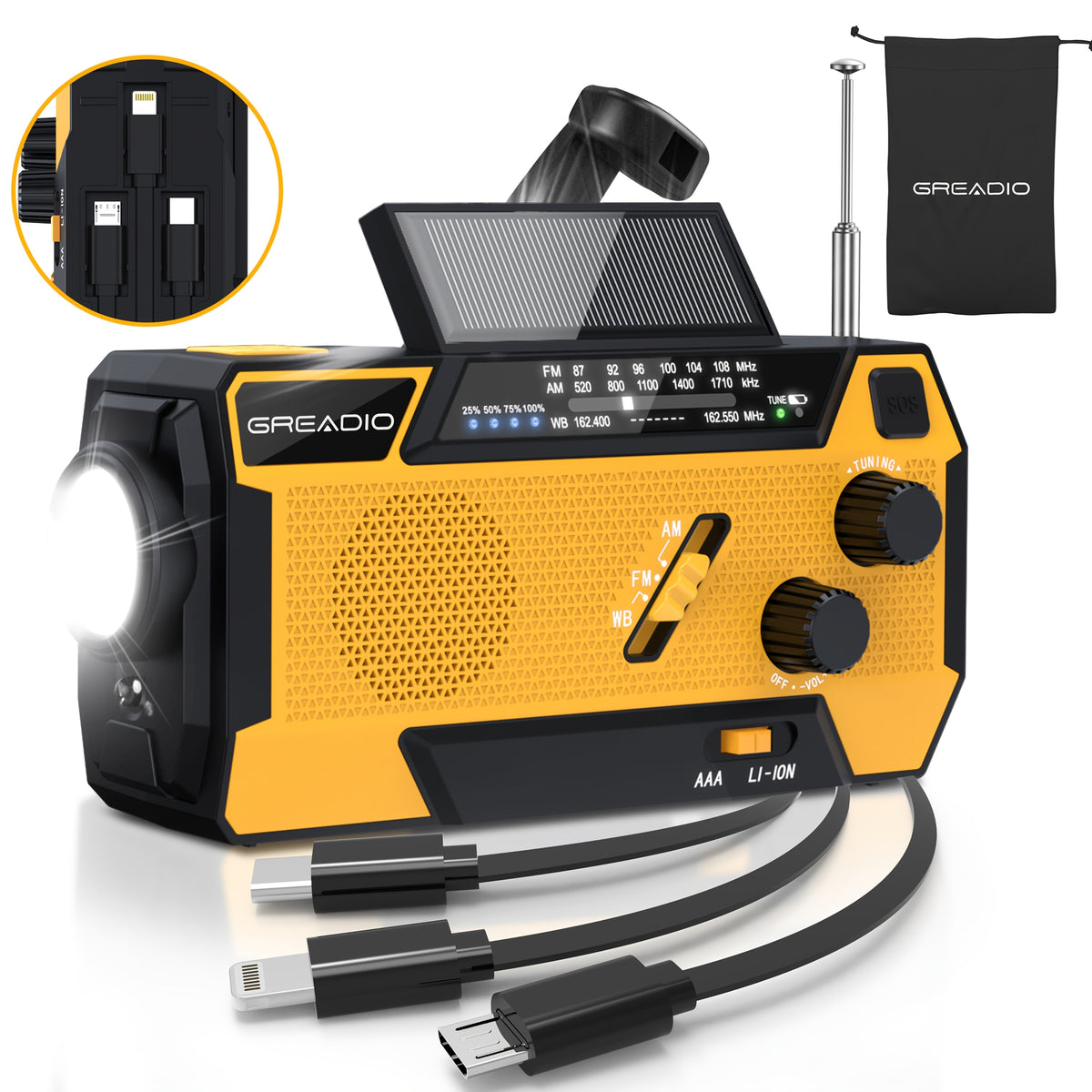 Portable Emergency Radio Winter Storm Survival Kit with AM/FM/NOAA