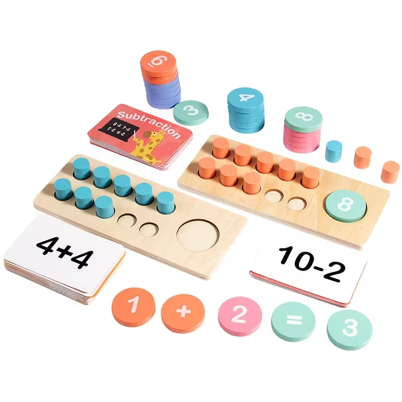 Wooden Math Calculation Desktop Game Toy