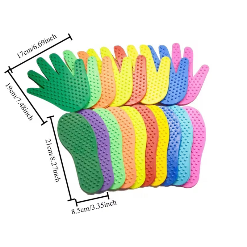 Gift for Her/him 4-Piece Random Color Hand Foot Sensory Play Mats