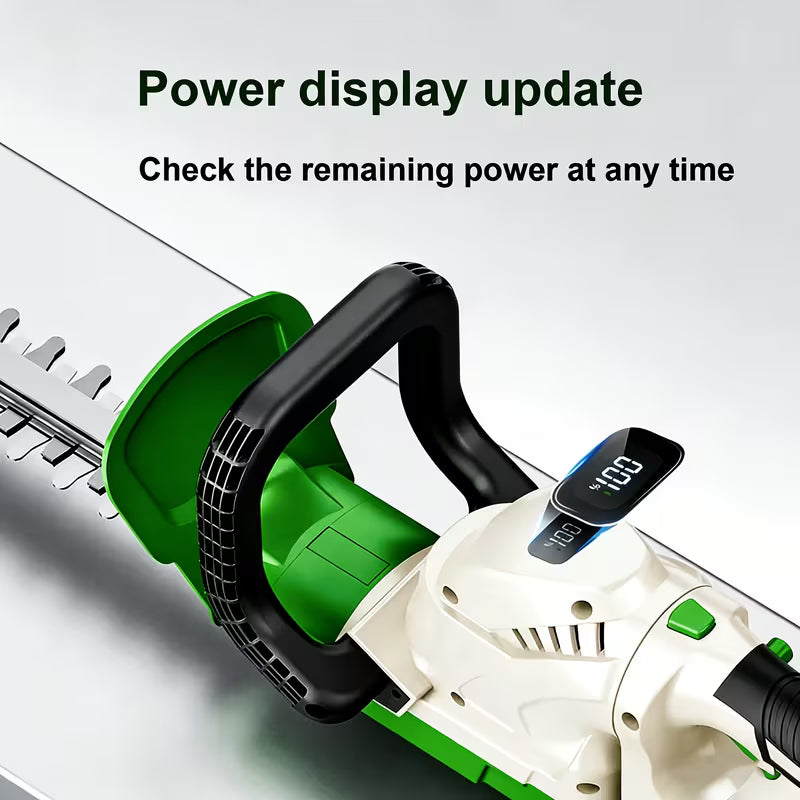 21V Cordless Hedge Trimmer, 20000 RPM Pure Copper DC Motor, 22-Inch Dual-Action Blades