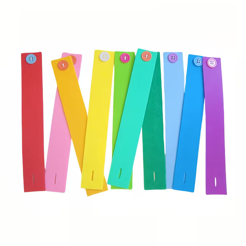 16-Piece/Random Colors/non-woven Button Wristbands Kindergarten