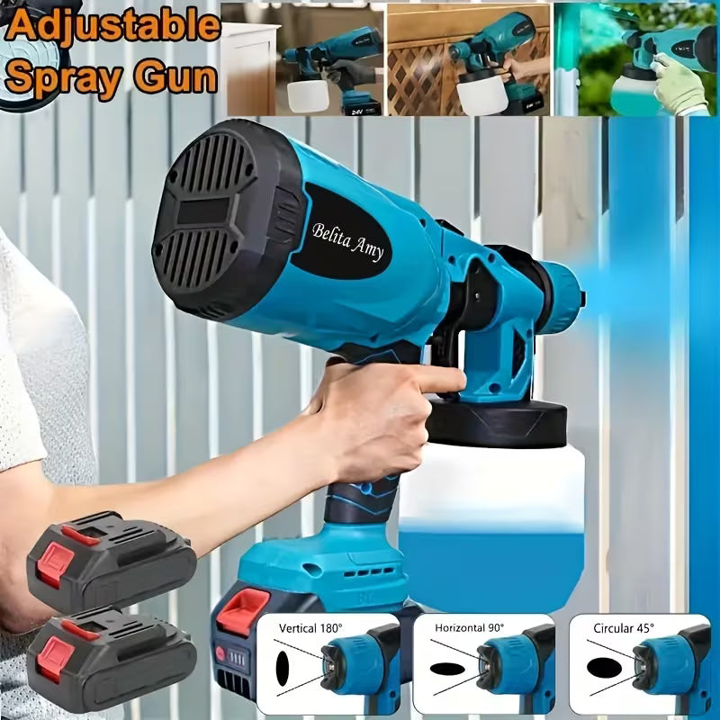 High Pressure Paint Sprayer Electric Airless HVLP Spray Gun, 3 Spray Patterns