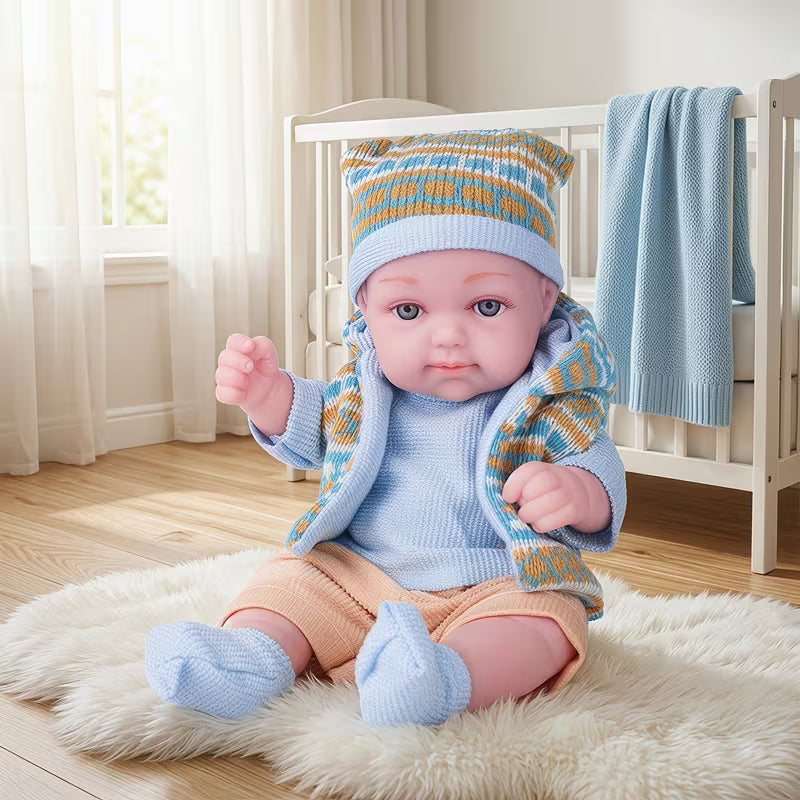 DOLL MEET 11-inch Newborn Baby Doll with 3D Eyes