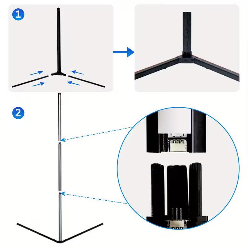 LED Corner Floor Lamp - 16 Million DIY
