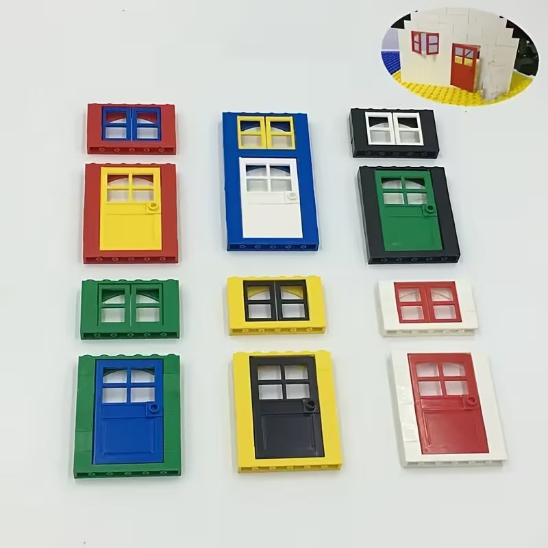 102-Piece Door Window Brick Bulk House Building Blocks Bricks Toys City