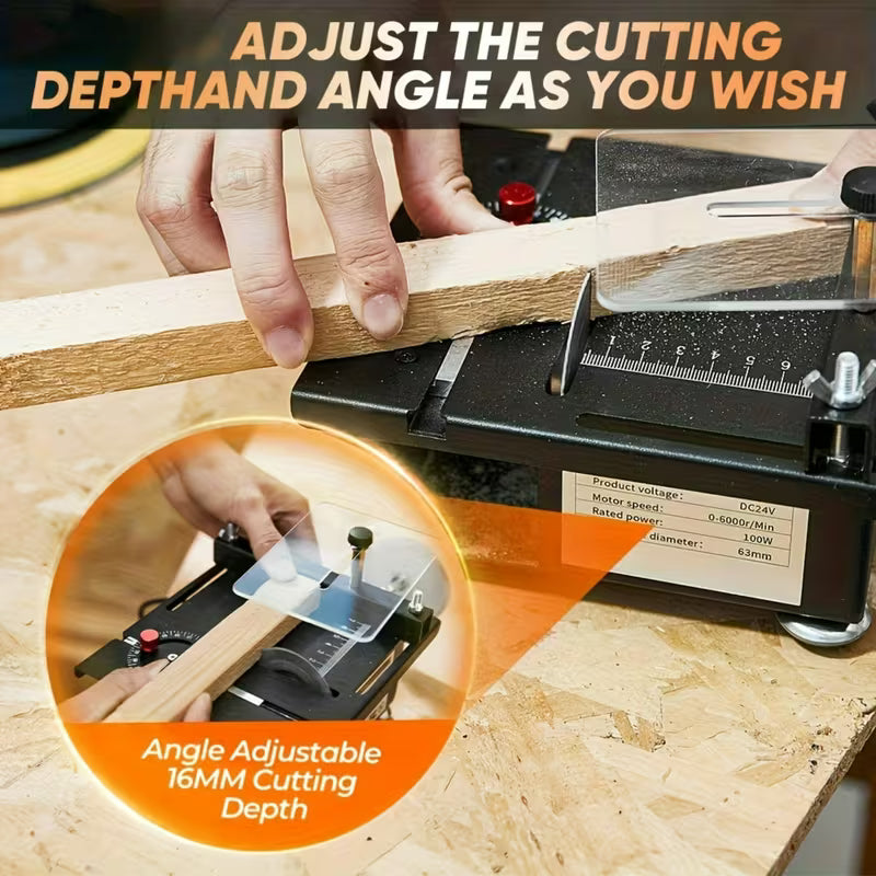 SANK Mini Table Saw, Multi-functional Portable, Sanding, Drilling, Engraver Machine
