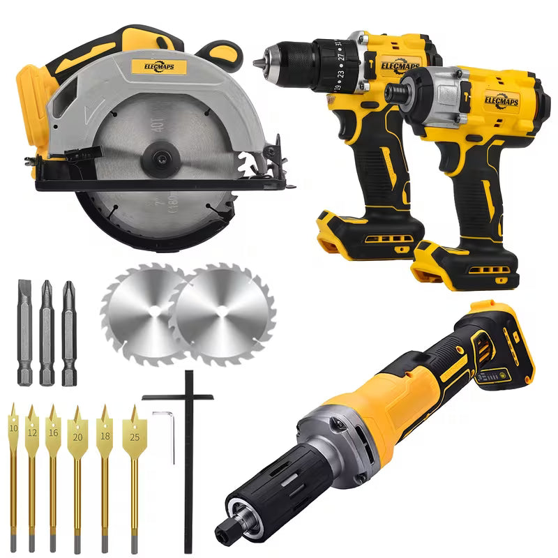Household Multi-functional All-in-One 20V Brushless Power Tool Set