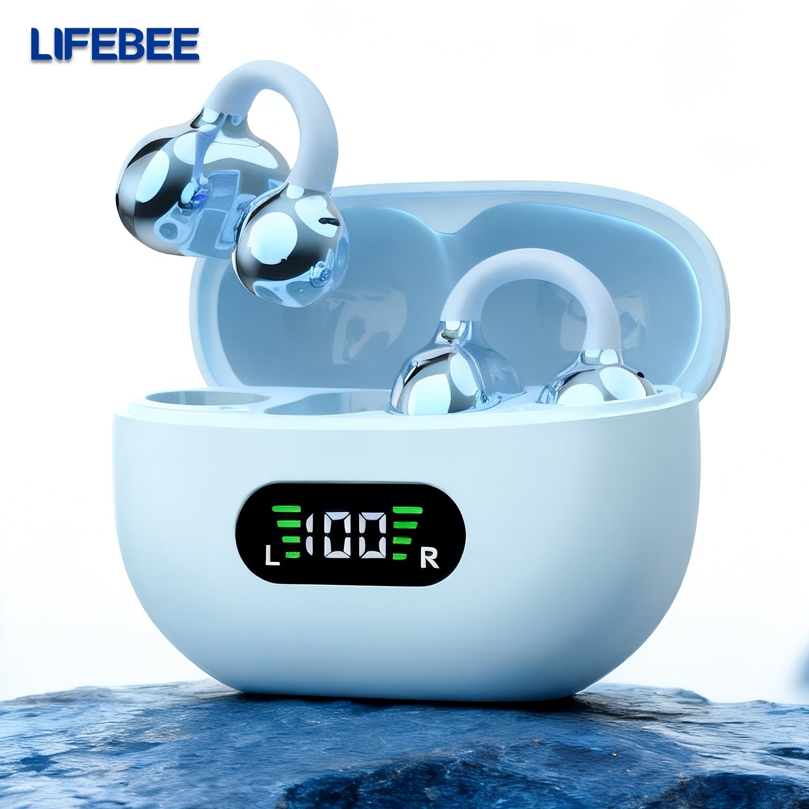 LIFEBEE Wireless Open Earbuds, OWS Clip On Earphones, Pure Stereo
