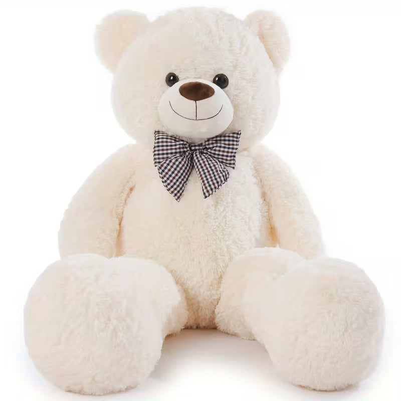 Big Teddy Bear 4ft Enormous White Soft Stuffed Animals Cute Plush Toy