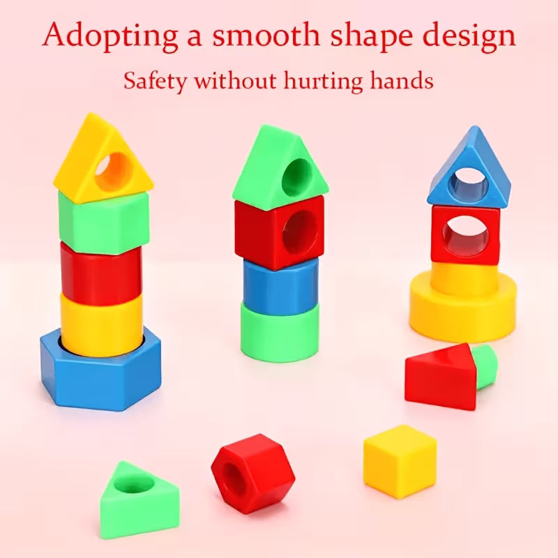 64-Piece Geometric Shape Matching Game