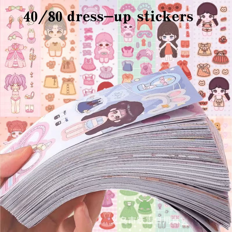 40/80-Piece Princess Makeup Stickers