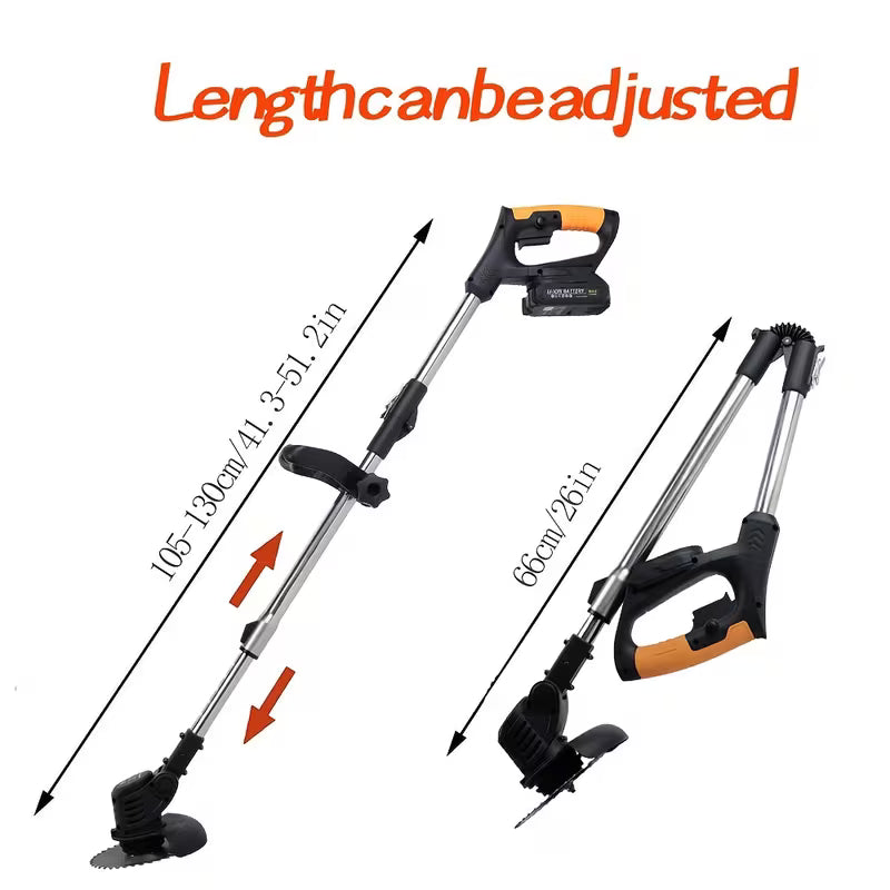 Household Portable Electric Grass Trimmer, Comes with 1/2 High-Capacity 21V Batteries