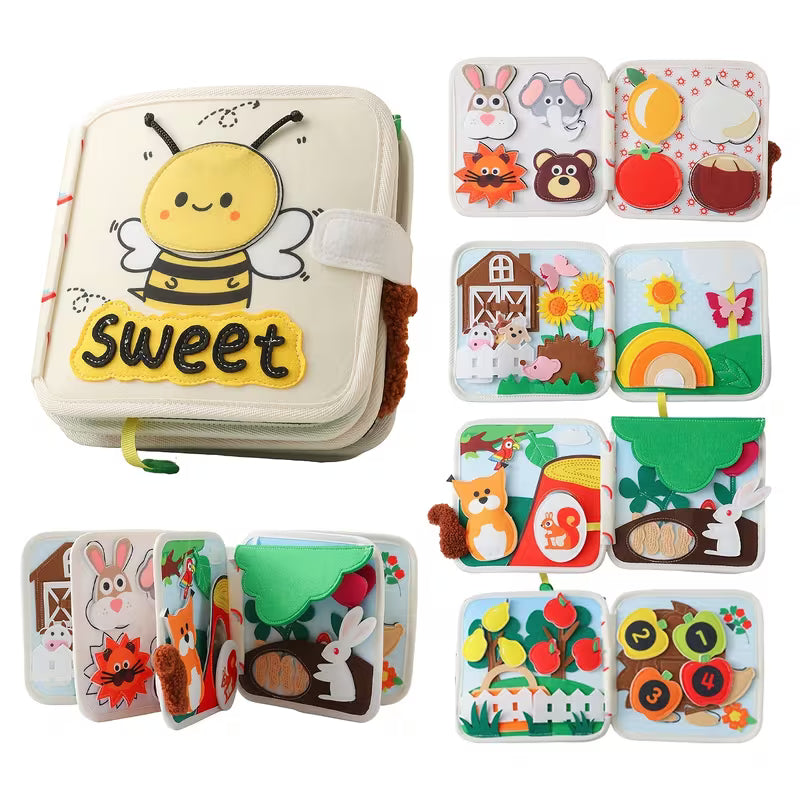 Animal Pattern Baby Educational Busy Board