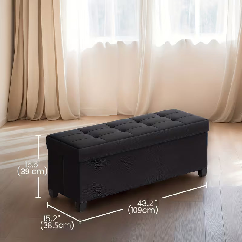 Storage Ottoman Bench That Can Be Folded, Suitable for The Living Room And Bedroom