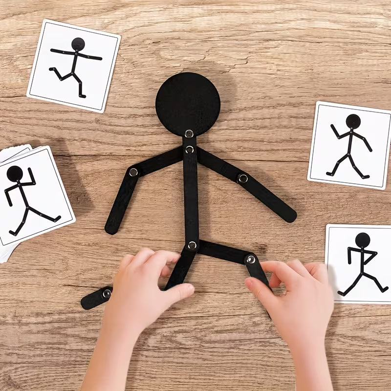 Wooden Puzzle Versatile Activity Little Wooden Man
