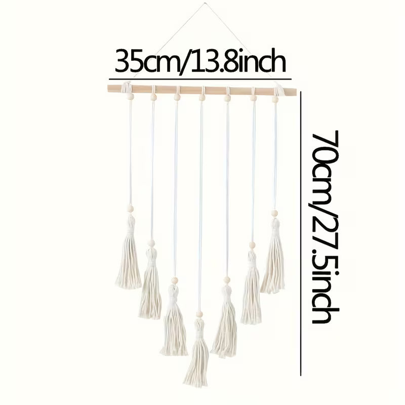 Unique Handwoven Boho Chic Macrame Photo Wall Hanging