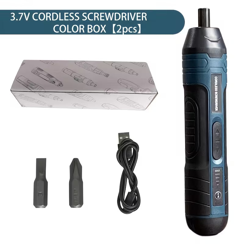 1 Set Torque-Adjustable Straight Handle 3.6V Electric Screwdriver