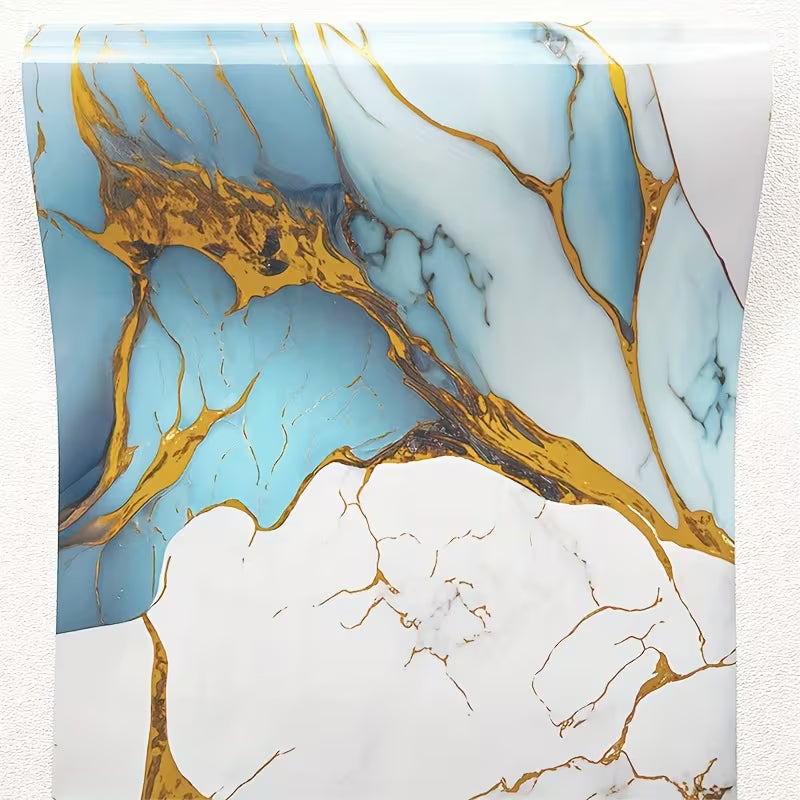 Imitation Marble-pattern Kitchen Oil-proof PVC Self-adhesive Sticker, Waterproof