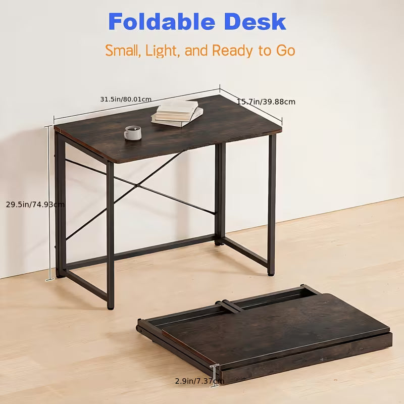 31.5 Inch Folding Table, Wood