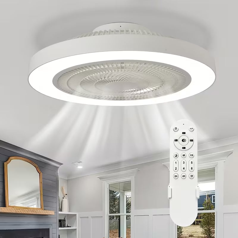 Ceiling Fans with Lights and Remote, 19" Low Profile Ceiling Fan with Light