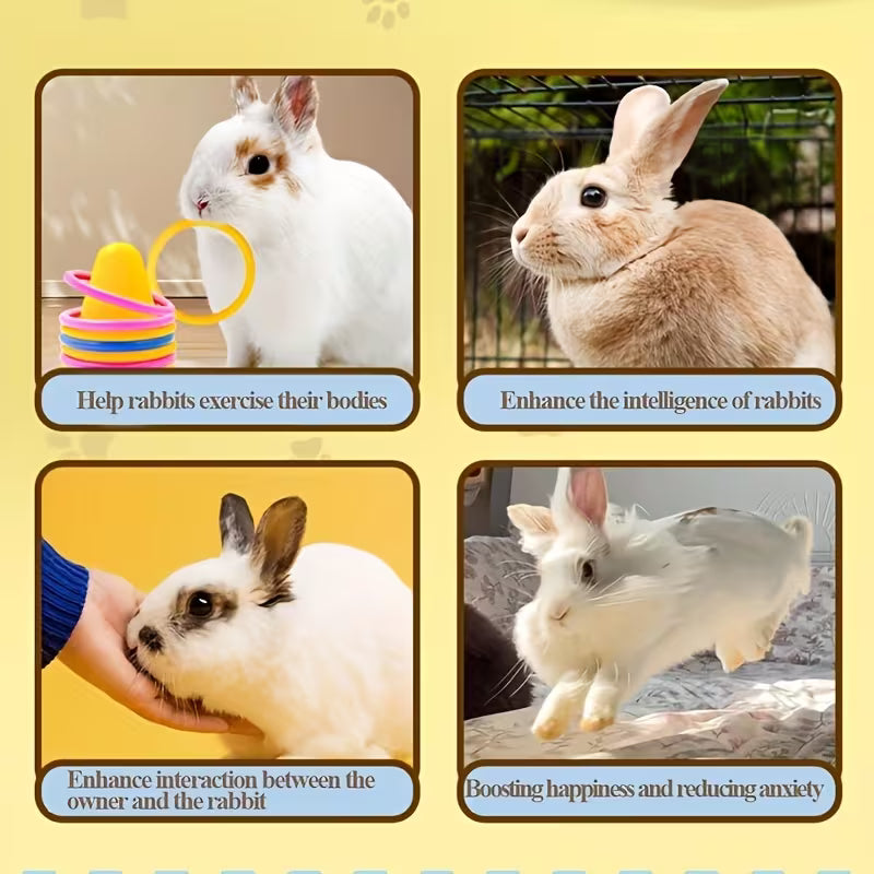 Rabbit Has Anti-Boredom Toys, Teeth-Chewing Toys, Ring-Tossing Game Set, Random Color