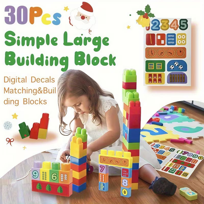 30-Piece Large Building Blocks Set