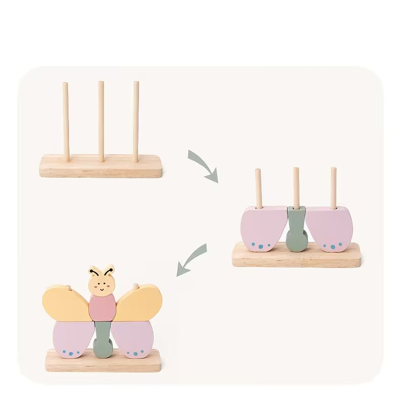 Educational Wooden Insect Snail Butterfly Balance Patience Training