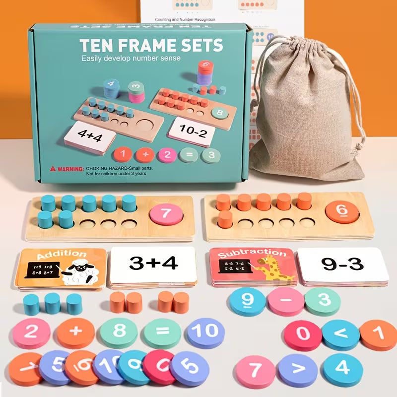 Wooden Math Calculation Desktop Game Toy