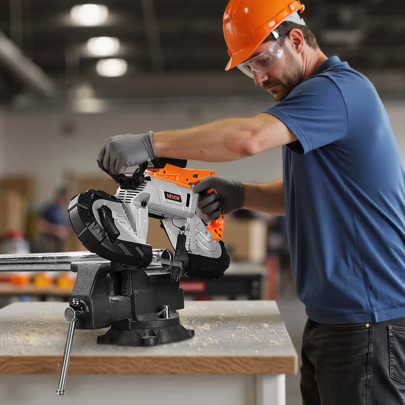VEVOR 20V 2.56 in/5 in Deep Cut Variable Speed Brushless Portable Cordless Band Saw Kit