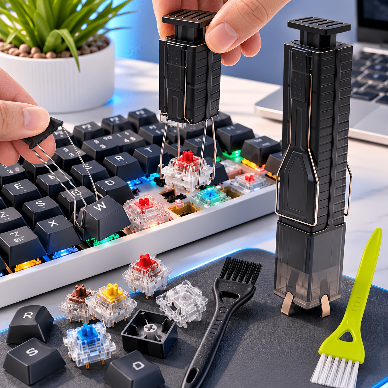 Keyboard Cleaning Maintenance Kit, 2-In-1 Keycap And Switch Puller Tool Set