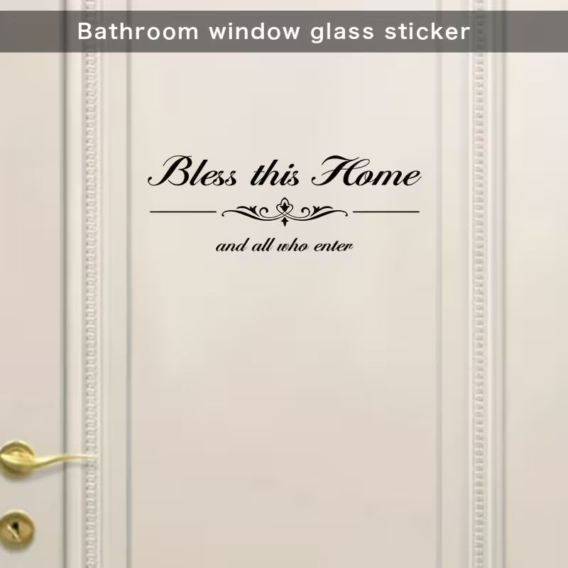 Collection of Decorative Door Stickers Titled "Blessing This
